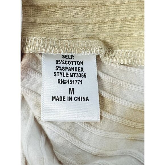 LE LIS Tie-Dye Ribbed Jersey Snap Crotch Bodysuit Blouse Top L/S Medium NWT - Picture 9 of 12